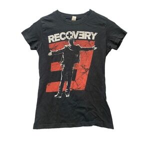 Eminem Shirt Youth Small Black Recovery Rap Music Streetwear Fine Jersey Boys‎